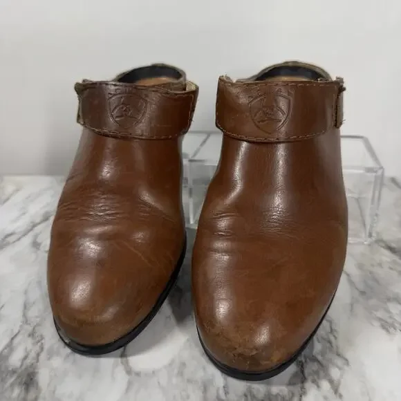 Ariat Sport Mule Womens Brown Sling Back Leather Western Slip On 7.5 M 94070 - Picture 3 of 8